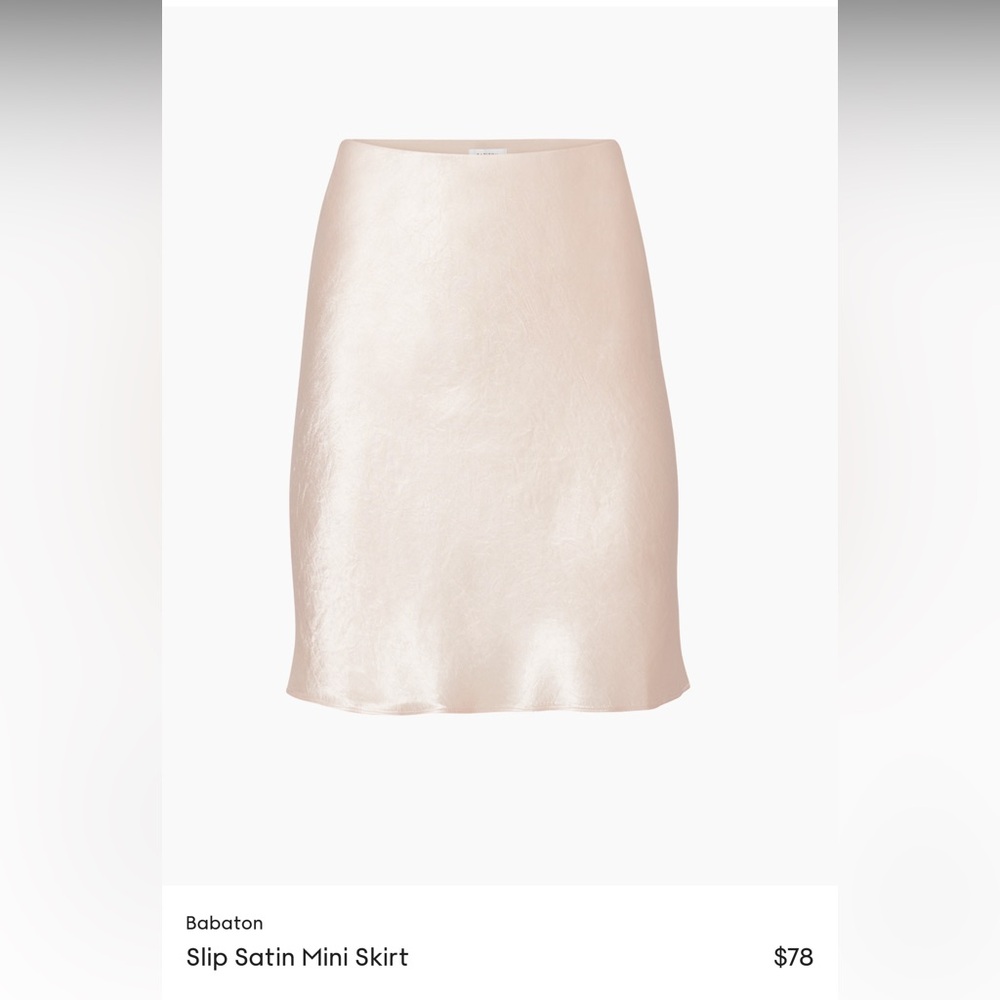 Babaton silk mini skirt